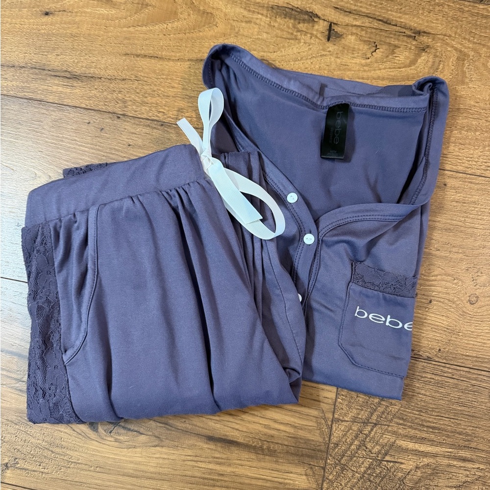 Bebe Women's Pajama Set (purple) - Picture 4 of 4